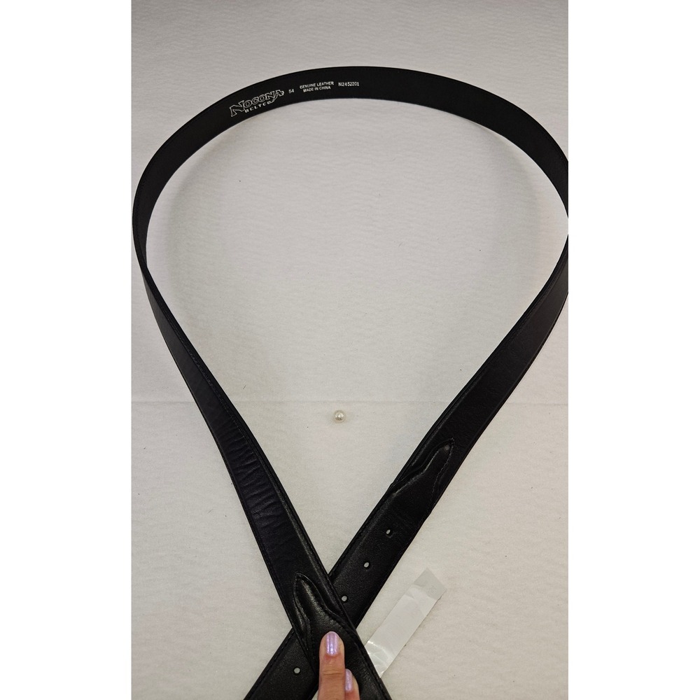 Nocona Belt Co Mens Black Genuine Leather Belt Strap Size 54 N2452201